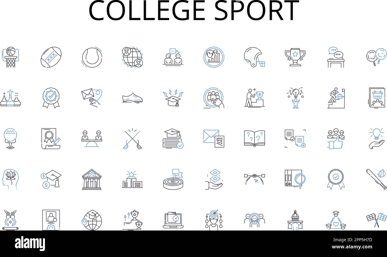 Collezione di icone della linea di sport dell'università. Cozy, Fireside, Snowy, Retreat, Solitude, Serenità, vettore di rilassamento e illustrazione lineare. Ringiovanimento, pace Illustrazione Vettoriale