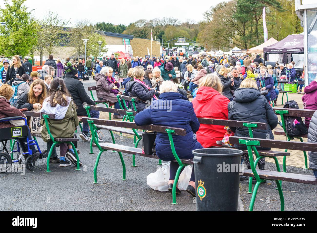 Harrogate, North Yorkshire, Regno Unito. 22nd Apr 2022. Harrogate Spring Flower Show è il primo grande evento del calendario del giardinaggio britannico e ospita la più grande mostra britannica di floricoltura e organizzazione dei fiori. Un evento di quattro giorni che accoglie migliaia di visitatori ogni anno, nonostante il tempo. Bridget Catterall AlamyLiveNews Foto Stock