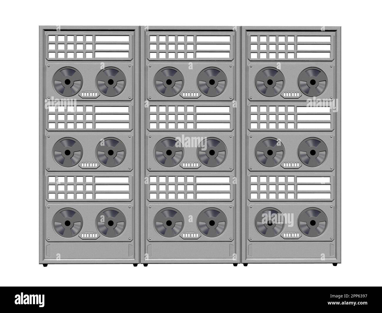 Grande storage su nastro multi-bank per lo streaming di dati Foto Stock