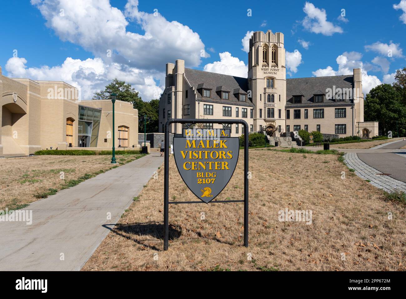 West Point, New York, USA - 23 agosto 2022: Centro visitatori dell'Accademia militare degli Stati Uniti a West Point, New York, USA. Foto Stock