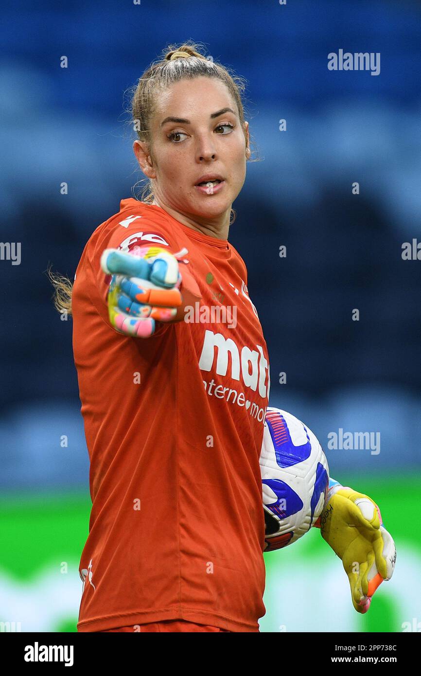 Sydney, NSW, Australia. 22nd Apr, 2023. Aprile 22, 2023, Sydney Australia, Casey Dumont in cerca di una partita di Finale preliminare delle donne di a-League allo stadio Allianz, Sydney, Australia (Credit Image: © Danish Ravi/ZUMA Press Wire) SOLO PER USO EDITORIALE! Non per USO commerciale! Foto Stock