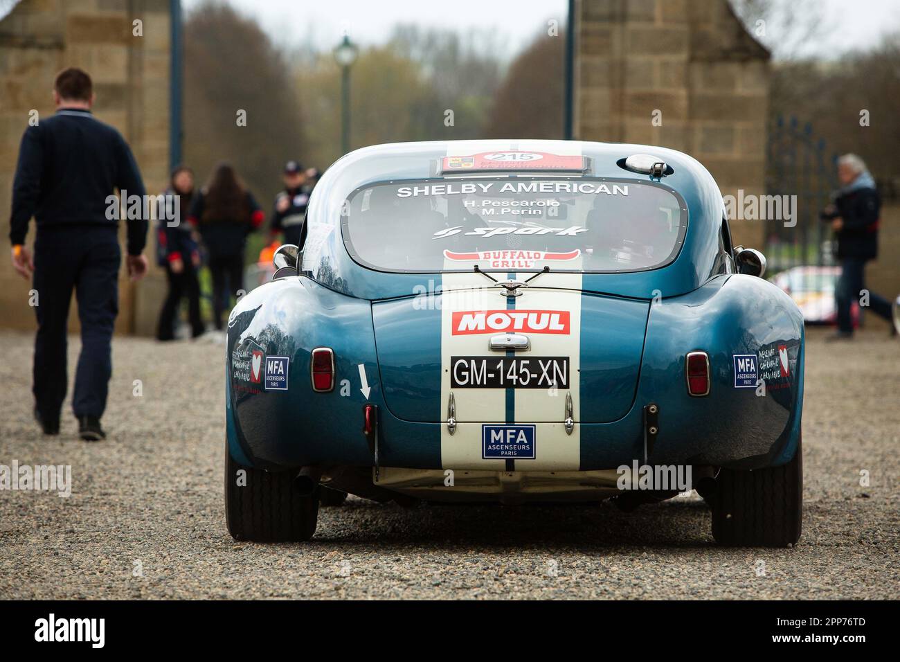 Parigi/Cannes, Parigi/Cannes, Francia, 20 aprile 2023, Tour Auto 2023 tappa 3 CLERMONT-FERRAND - VALENCE, Chateau du Parentignat, PESCAROLO Henri - PERIN Foto Stock