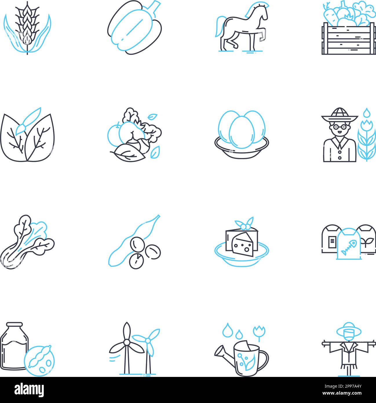 Set di icone lineari con tecnologia verde. Sostenibilità, rinnovabile, solare, eolica, geotermica, Segnali vettoriali e concettuali a basso consumo energetico ed ecocompatibili Illustrazione Vettoriale