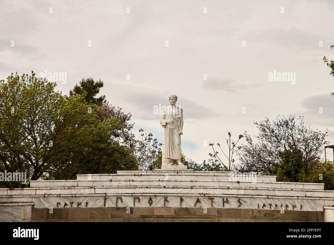 Ippocrate di Kos , statua a larissa grecia Foto Stock