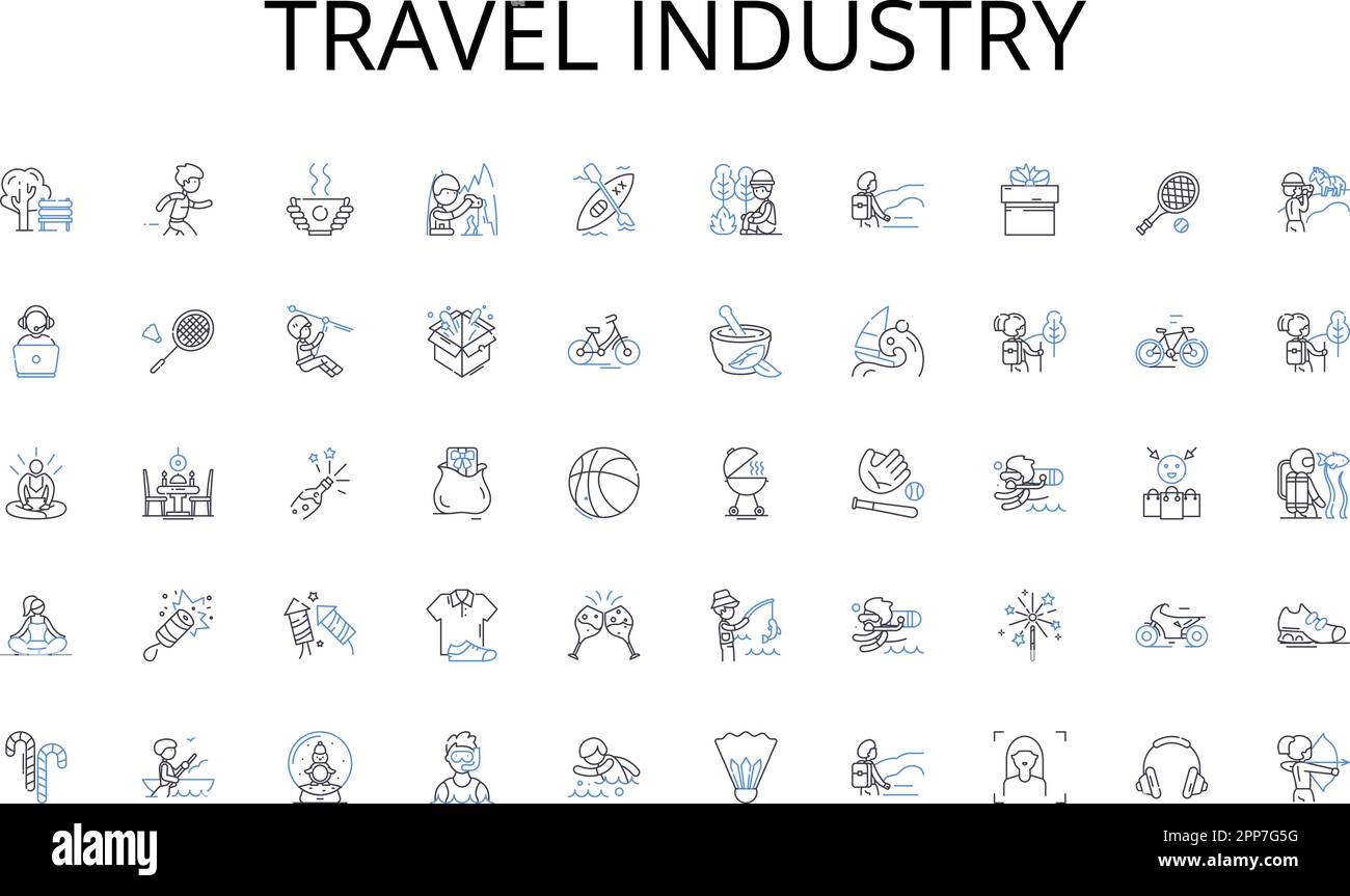 Collezione icone linea industria di viaggi. Atteggiamenti, conformità, socializzazione, pregiudizio, stereotipi, Groupthink, Compliance Vector e Linear Illustrazione Vettoriale