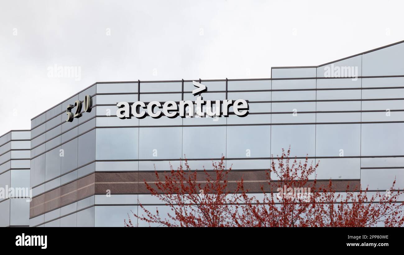 Sede di Accenture presso l'Advanced Technology Center di St Louis, MO, USA. Foto Stock
