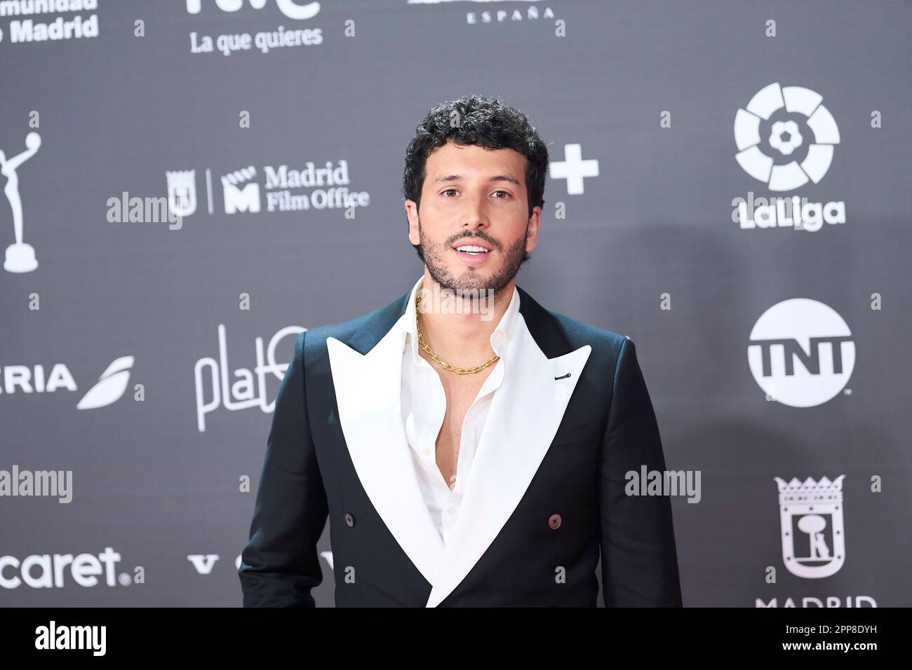 Madrid. Spagna. 20230422, Sebastian Yatra partecipa ai premi Platino 10th per il cinema Iberoamericano 2023 Rec Carpet al Palacio Municipal de Congresos-IFEMA Madrid il 22 aprile 2023 a Madrid, Spagna Foto Stock