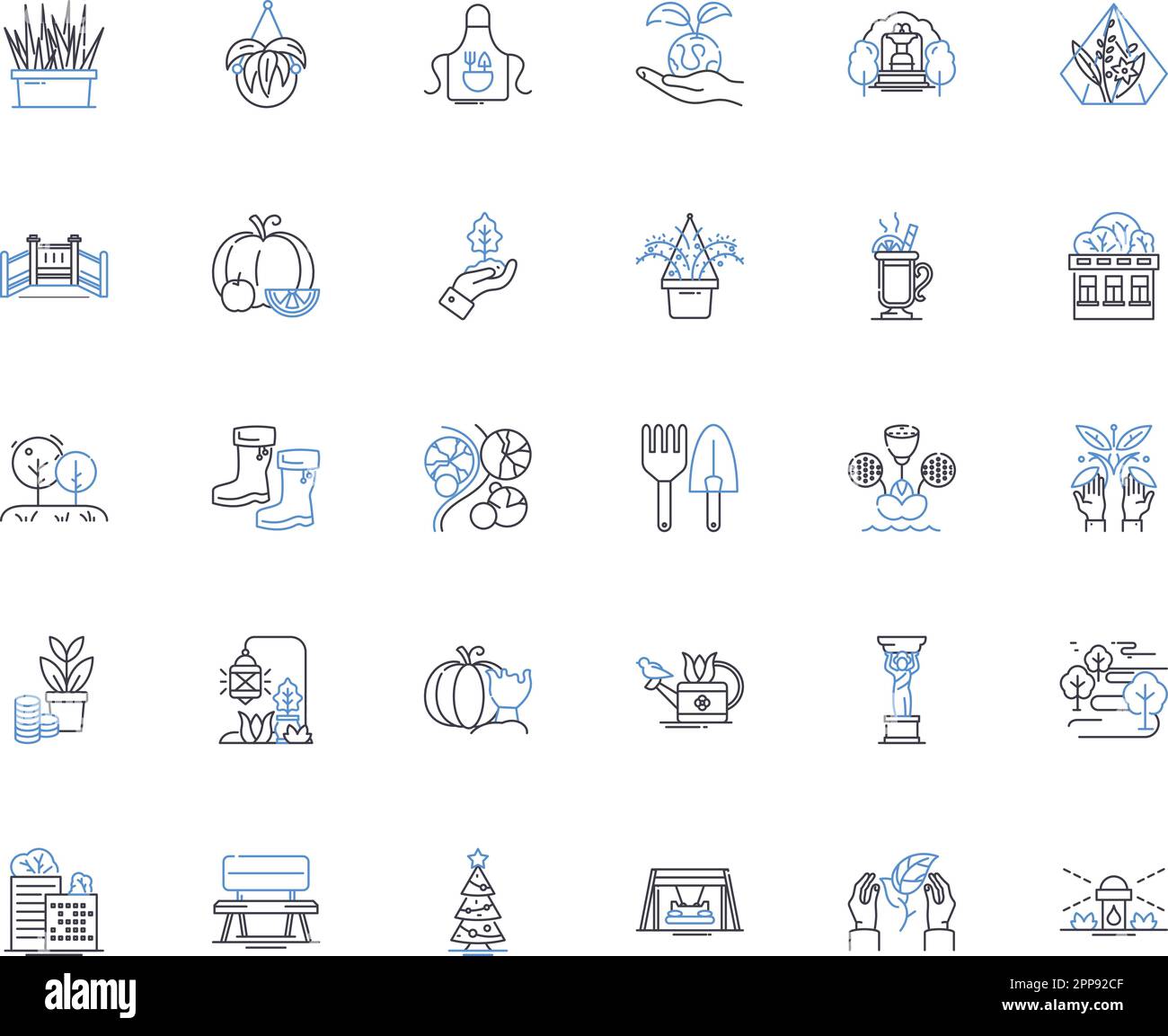 Collezione di icone della linea dell'azienda agricola. Agricoltura, Granaio, bestiame bovino, Dairy, Farmhouse, Raccolta, vettore di irrigazione e illustrazione lineare. Bestiame, frutteto, pascolo Illustrazione Vettoriale