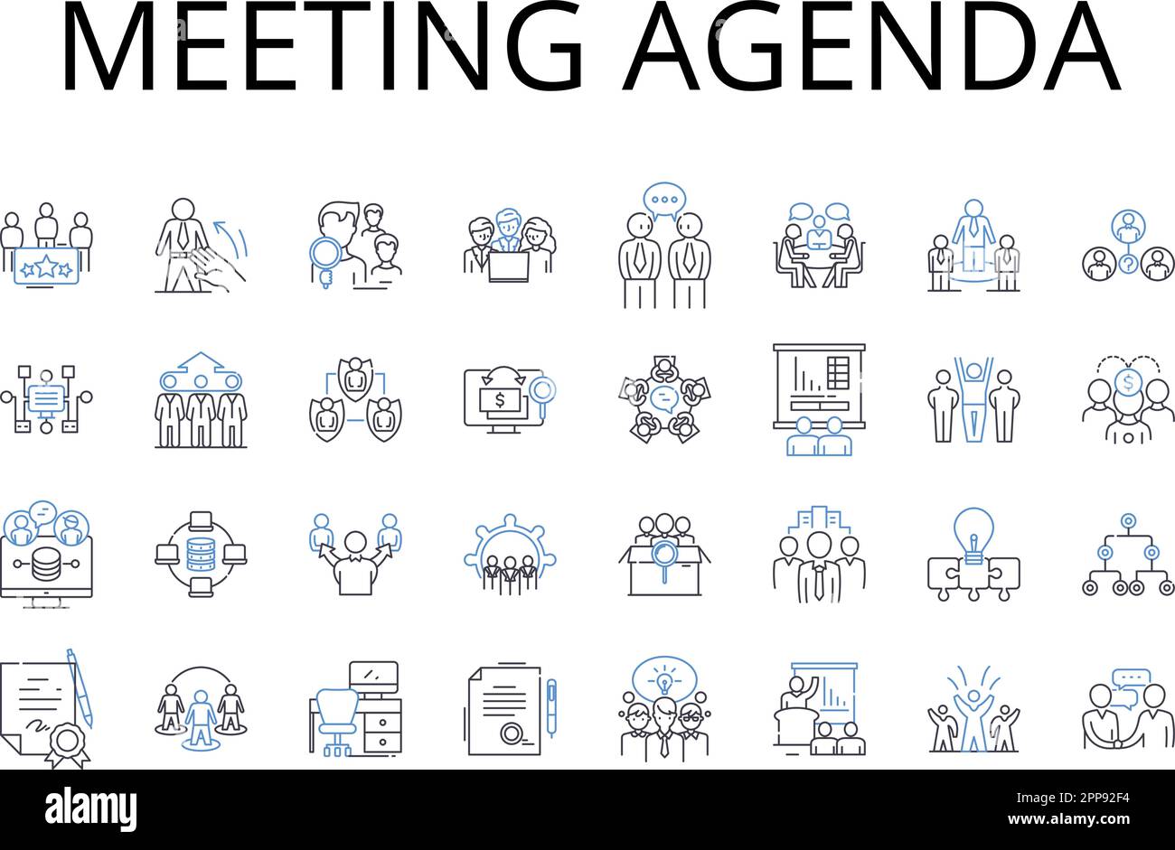 Raccolta di icone della riga dell'agenda della riunione. Colloquio di lavoro, Itinerario di viaggio, programma di nozze, programma di conferenze, piano di studio, Calendario delle feste, Sporting Illustrazione Vettoriale Raccolta di icone della riga dell'agenda della riunione. Colloquio di lavoro, Itinerario di viaggio, programma di nozze, programma di conferenze, piano di studio, Calendario delle feste, Sporting Illustrazione Vettoriale