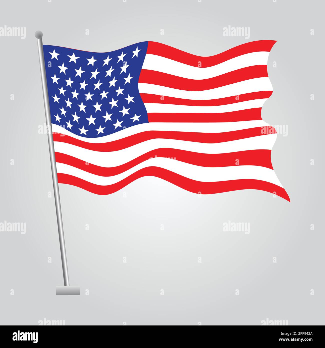 Vettore libero realistico della bandiera degli Stati Uniti Illustrazione Vettoriale
