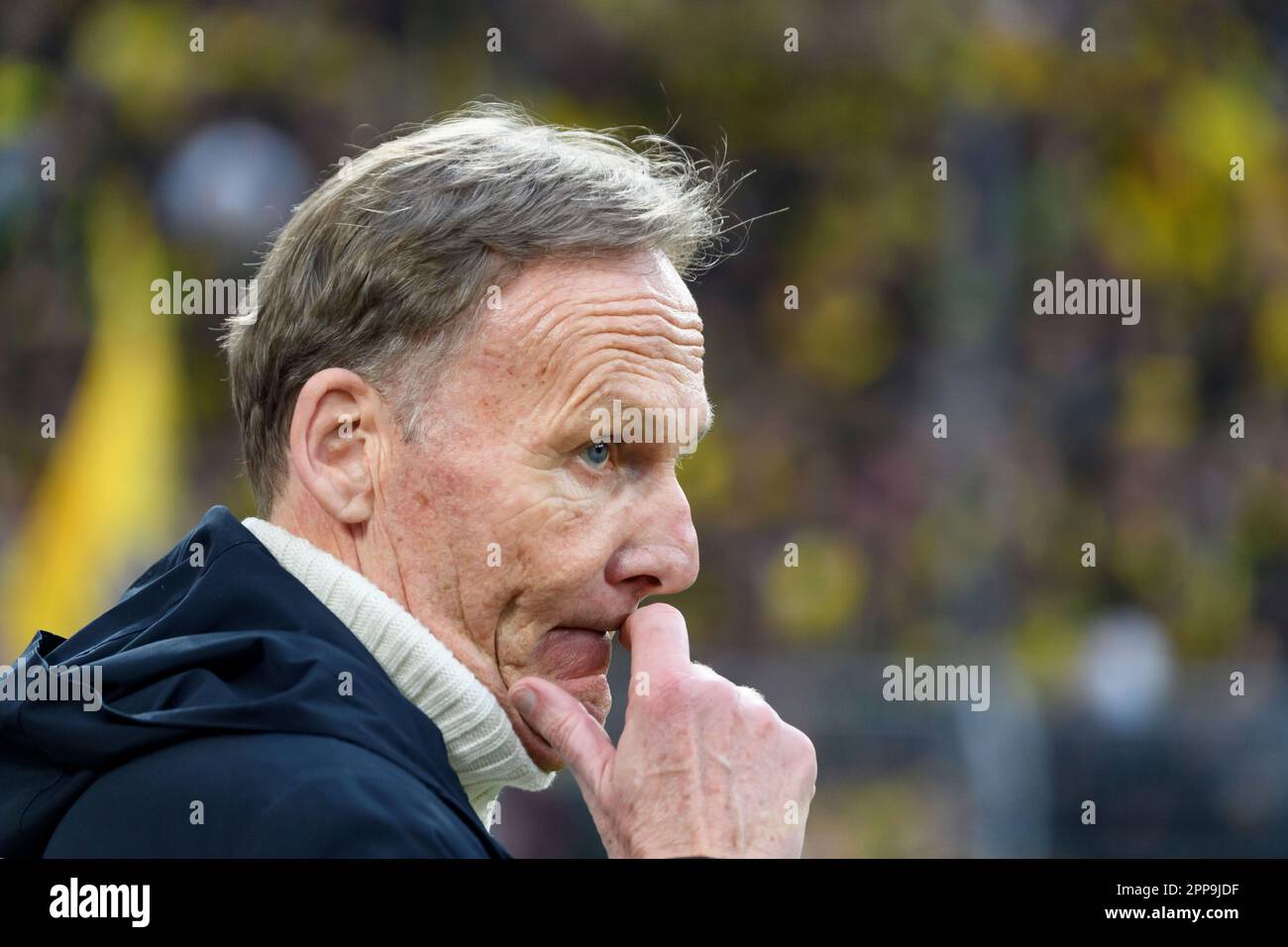 Hans-Joachim WATZKE (CEO), Soccer 1st Bundesliga, 29th matchday, Borussia Dortmund (DO) - Eintracht Francoforte (F) 4: 0, il 22nd aprile 2023 a Dortmund/Germania. Foto Stock