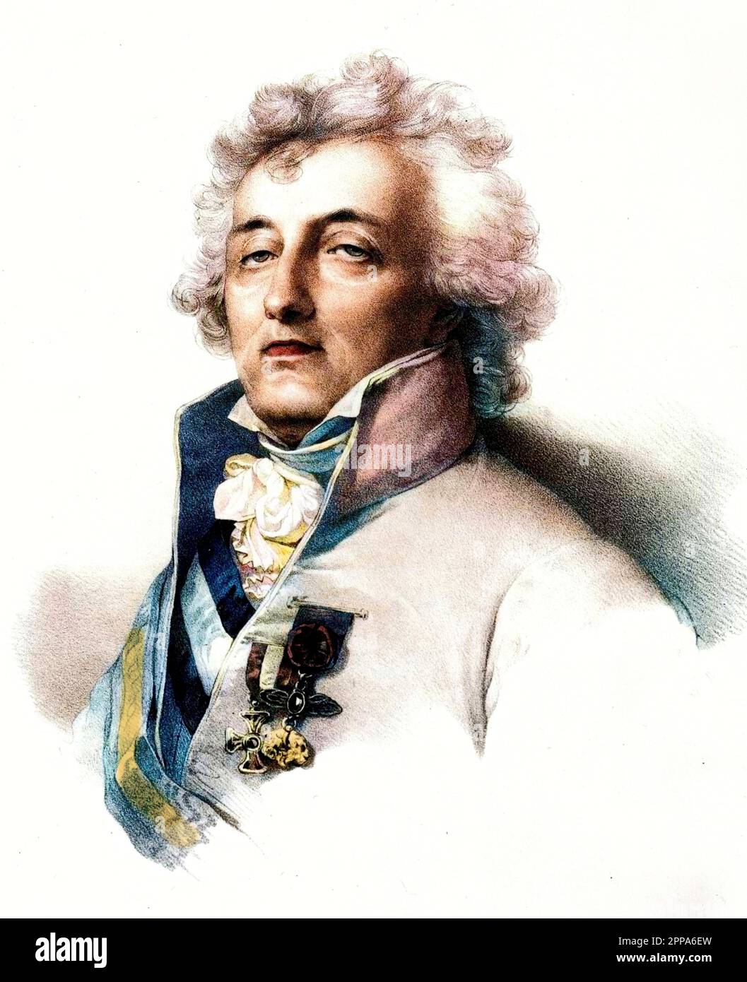 Ritratto del principe Charles Joseph de ligne (1735-1814) Foto Stock