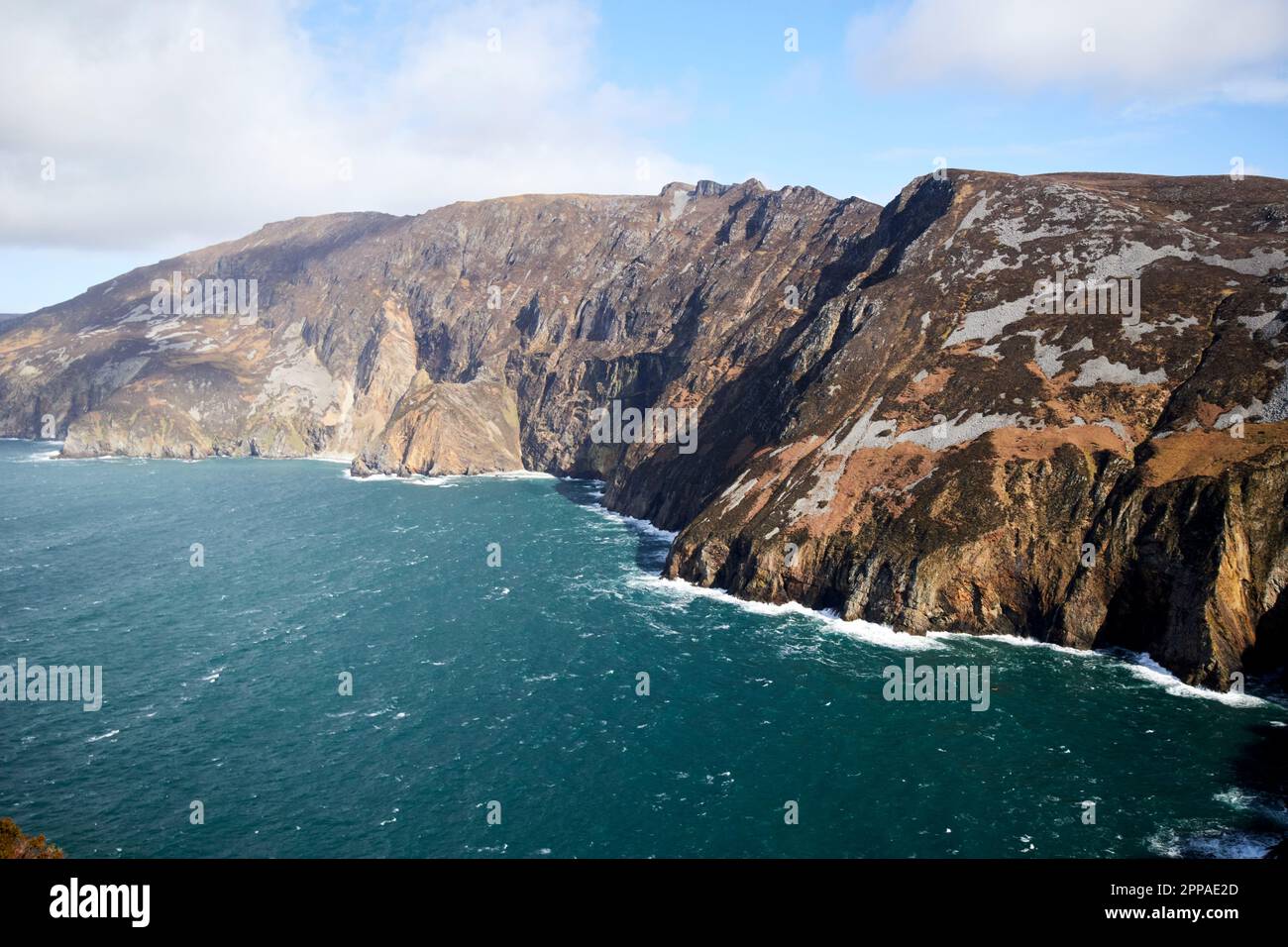 sliabh liag slieve lega scogliere contea donegal repubblica d'irlanda Foto Stock