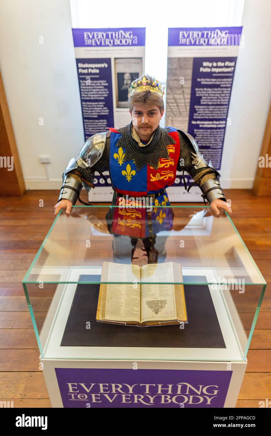 Henry V attore della commedia di Shakespeare Foto Stock