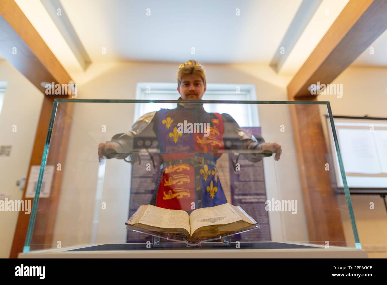 Henry V attore della commedia di Shakespeare Foto Stock