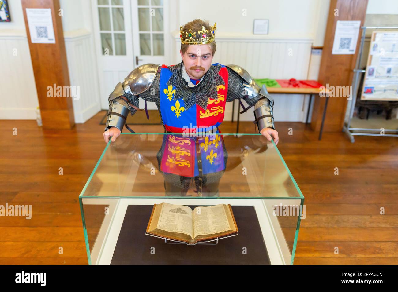 Henry V attore della commedia di Shakespeare Foto Stock