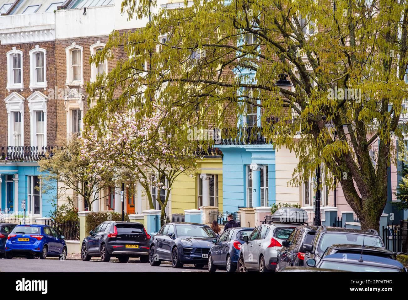 Case di lusso a Primrose Hill, Londra Foto Stock