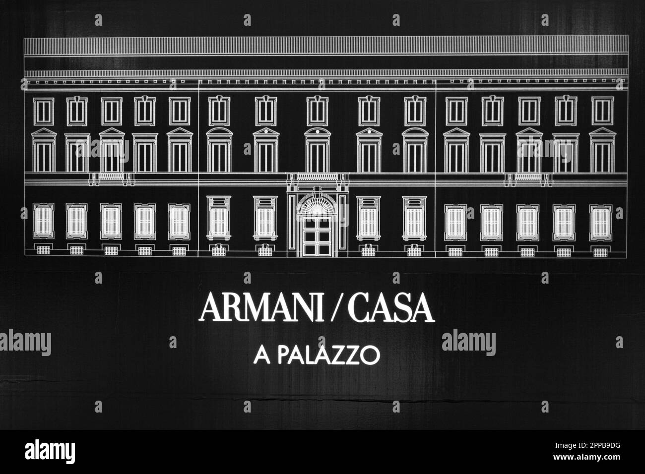 Milano, Italia. 22nd Apr, 2023. Giorgio Armani collezione casa a Palazzo Orsini - Fuorisalone Milano design week. Credit: MAURO DALLA POZZA/Alamy Live News Foto Stock