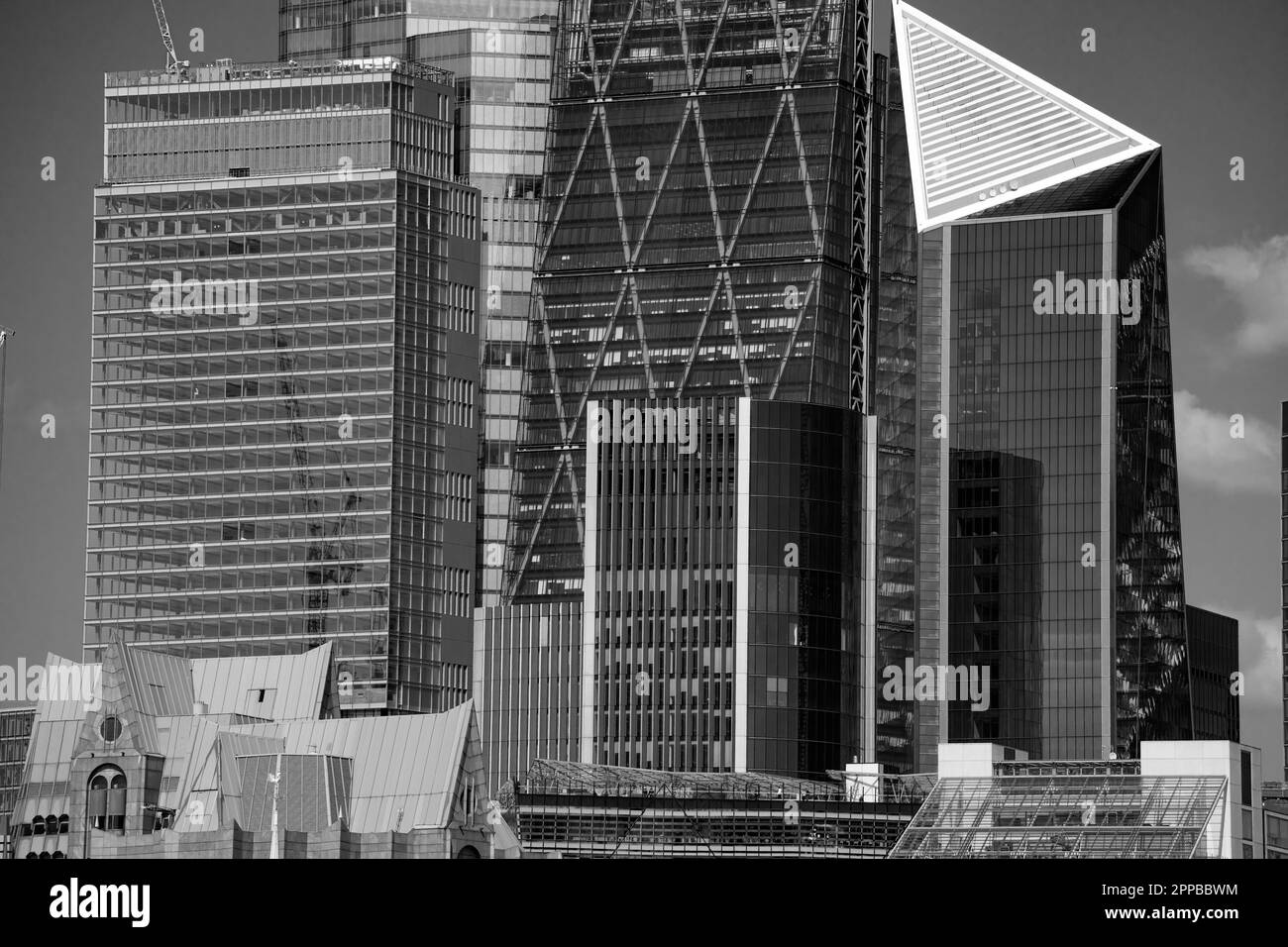 London-City of London skyline mostra architettura Primavera 2023 Panorama della City of London. Foto Stock