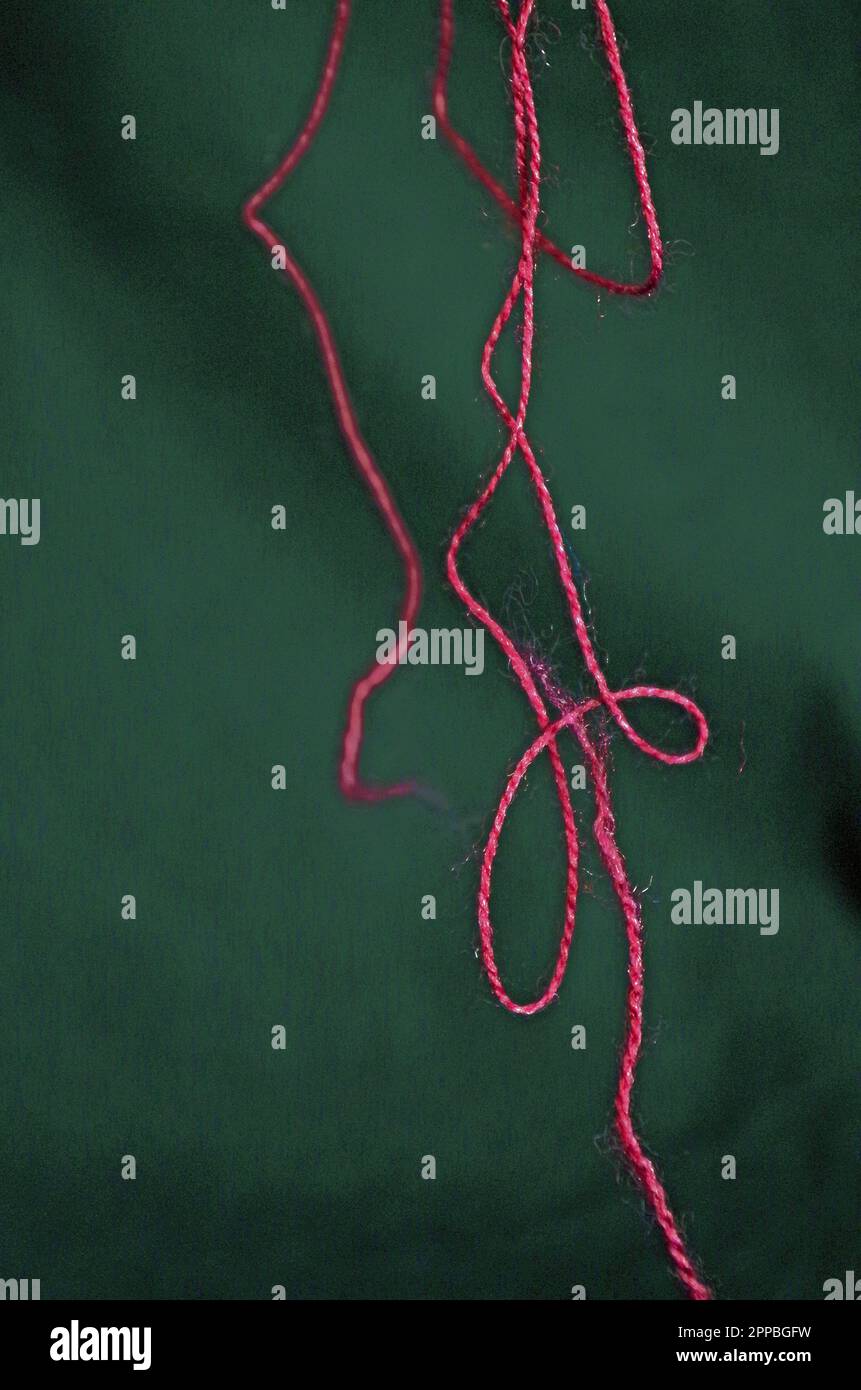 Non attraversate la linea rossa? Foto Stock