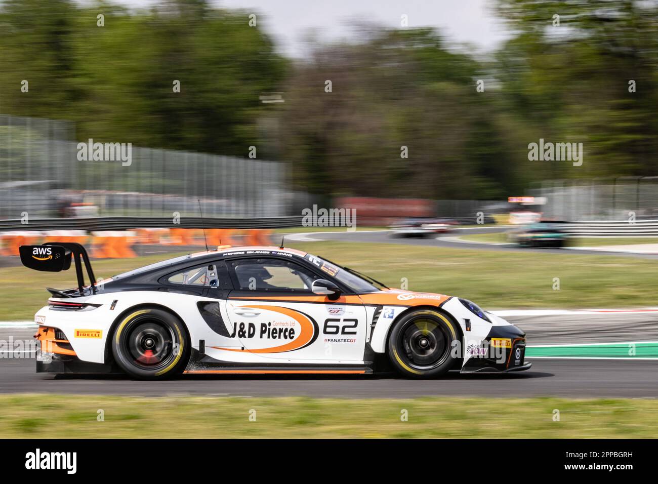 Monza, Italia. 23rd Apr, 2023. Team Parker Racing (Porsche 911 GT3 R 992) Derek Pierce, Kiern Jewiss, Jaxon Evans Credit: Live Media Publishing Group/Alamy Live News Foto Stock