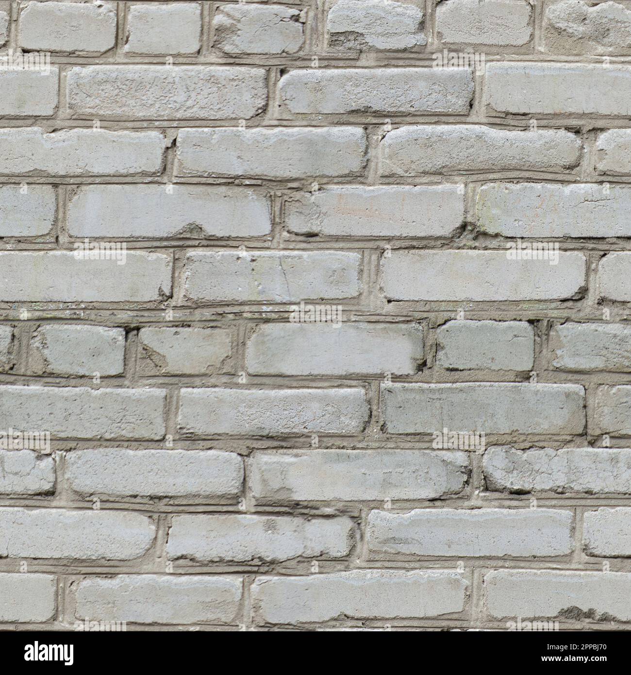 Modello senza cuciture di muro di mattoni bianchi utilizzato come sfondo o sfondo Foto Stock