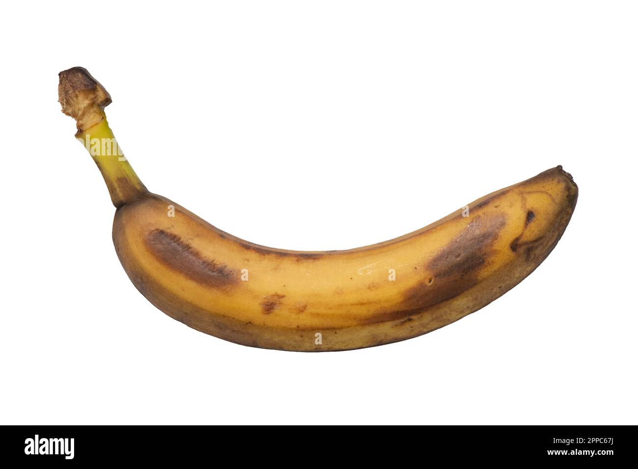 banana su sfondo bianco isolato Foto Stock