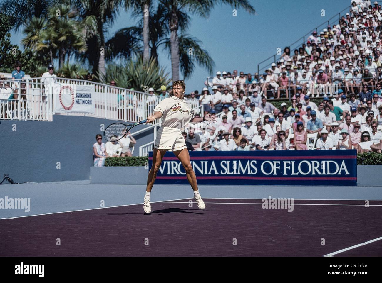 Steffi Graf (GER) in gara al Virginia Slims 1989 della Florida Foto Stock