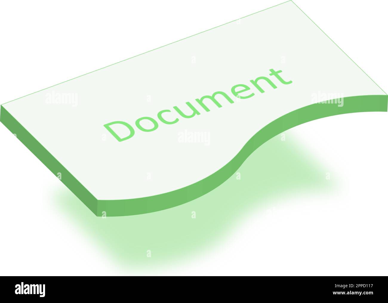 3D elementi mobili del diagramma di flusso - documento Illustrazione Vettoriale