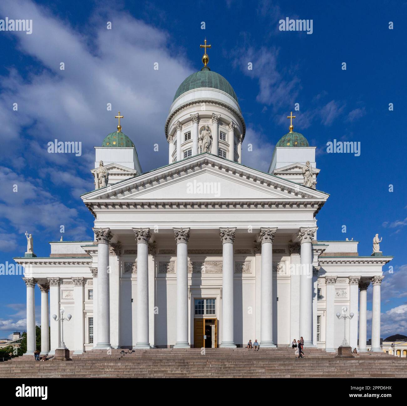 La cattedrale luterana evangelica finlandese della diocesi di Helsinki, Finlandia. La chiesa fu originariamente costruita tra il 1830 e il 1852 come tributo al Foto Stock