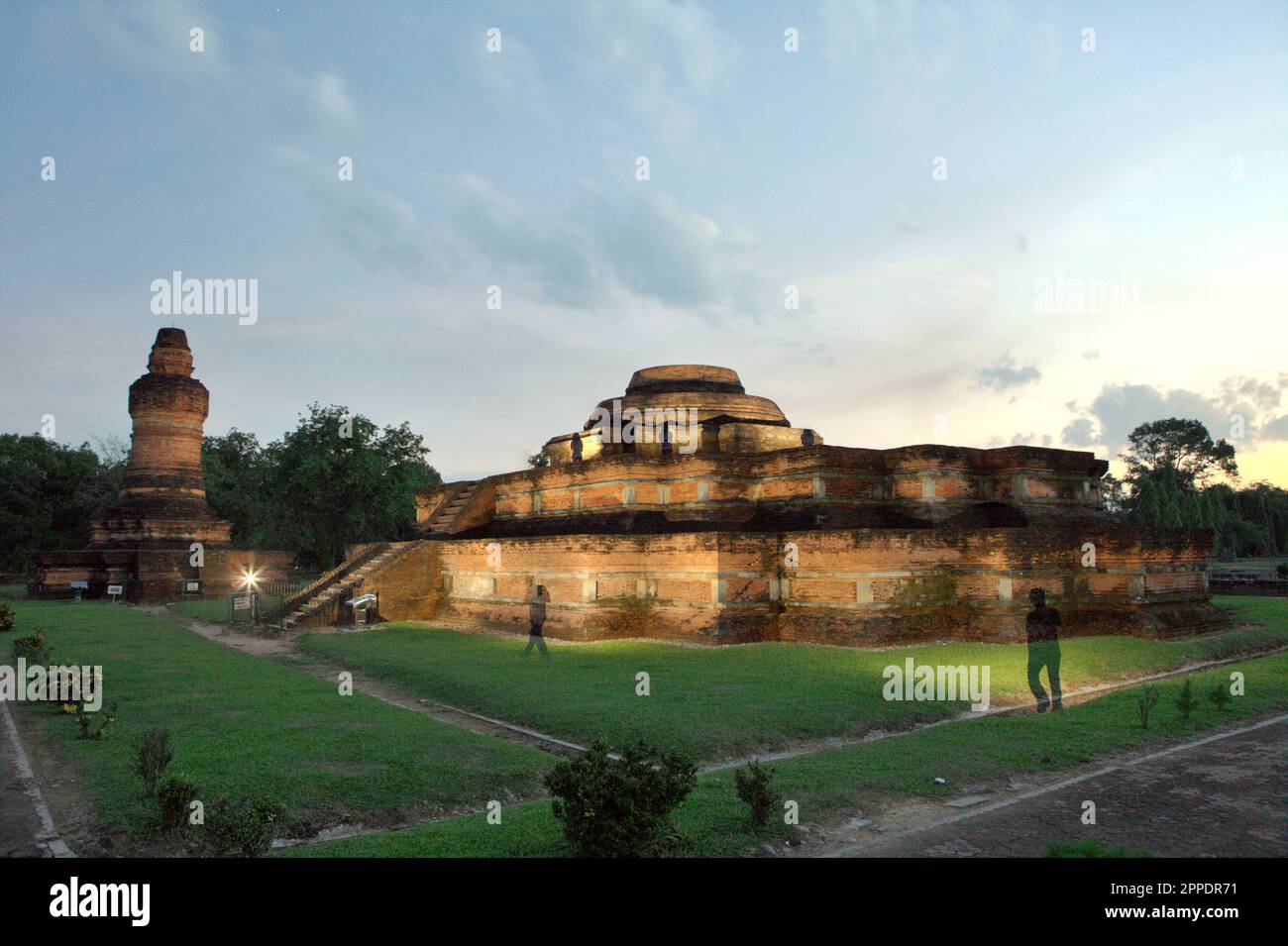 Complesso del tempio di Muara Takus in Muara Takus, Kampar, Riau, Indonesia. Foto Stock