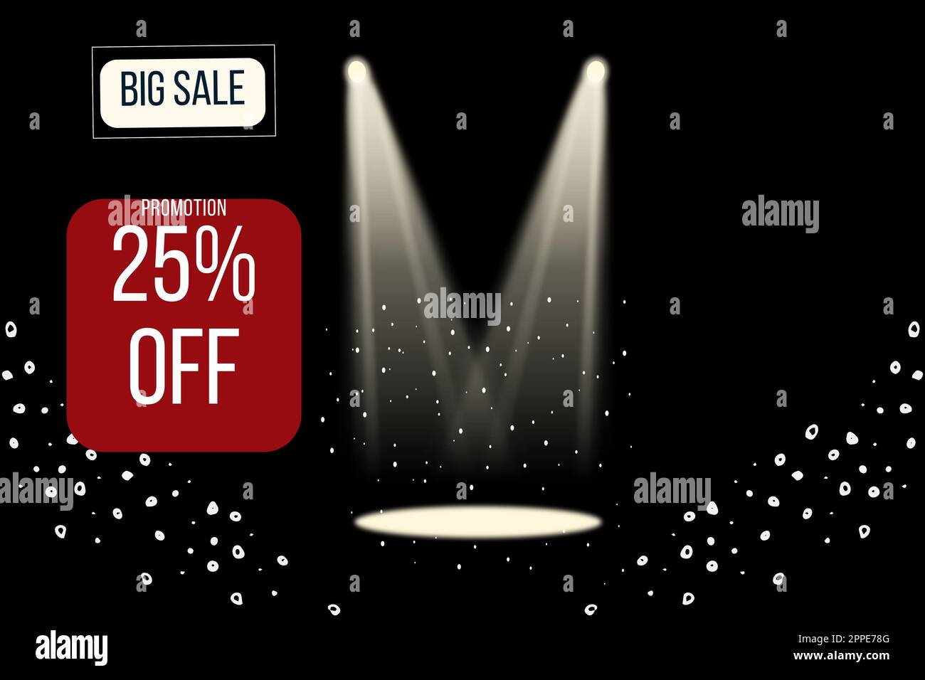 Design di banner per la vendita con sfondo geometrico, sconto del 25% offerta speciale. Banner offerta speciale. Illustrazione. Foto Stock