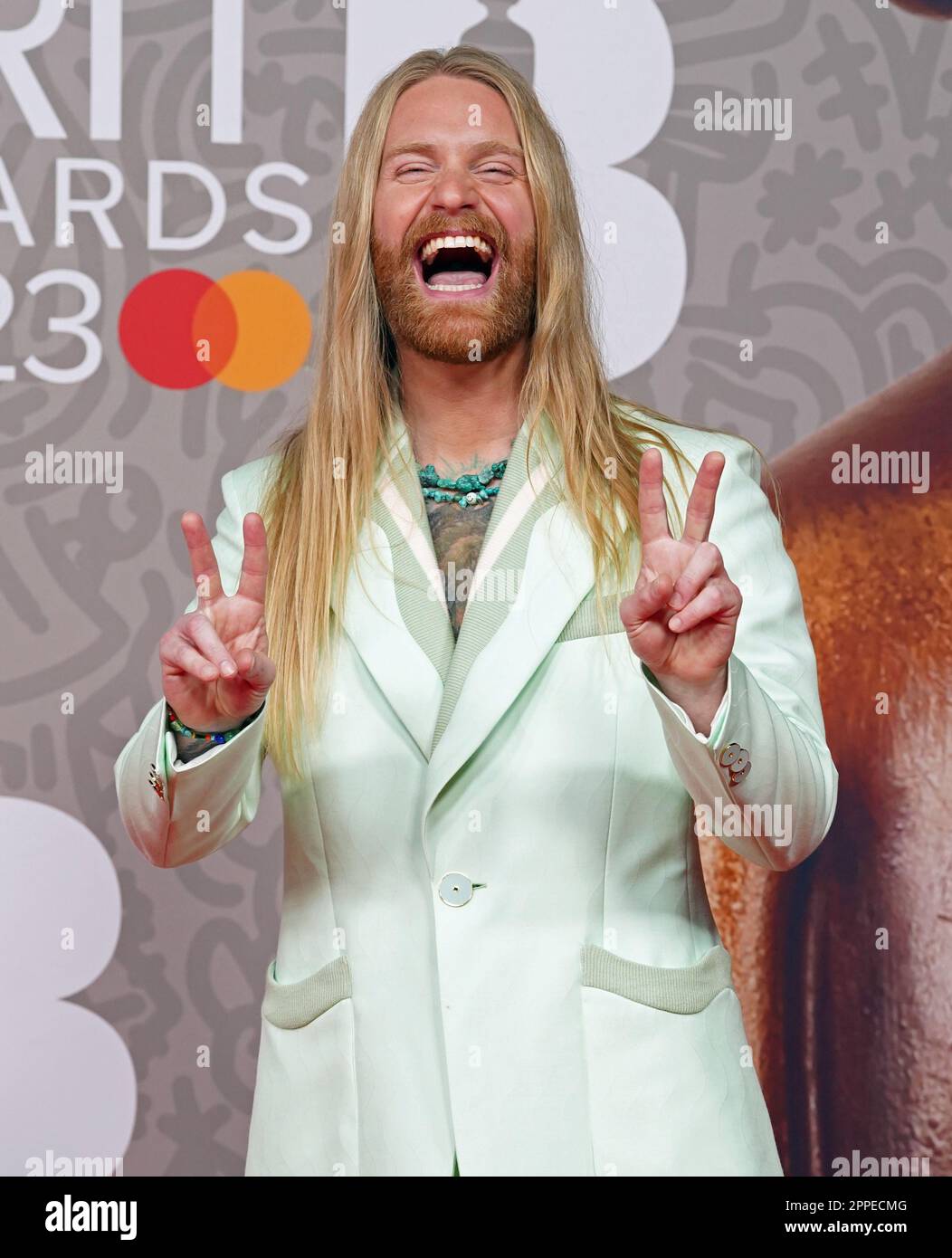 Sam Ryder O2 Postre Foto del file datata 11/02/23 di Sam Ryder che partecipa ai Brit Awards ...