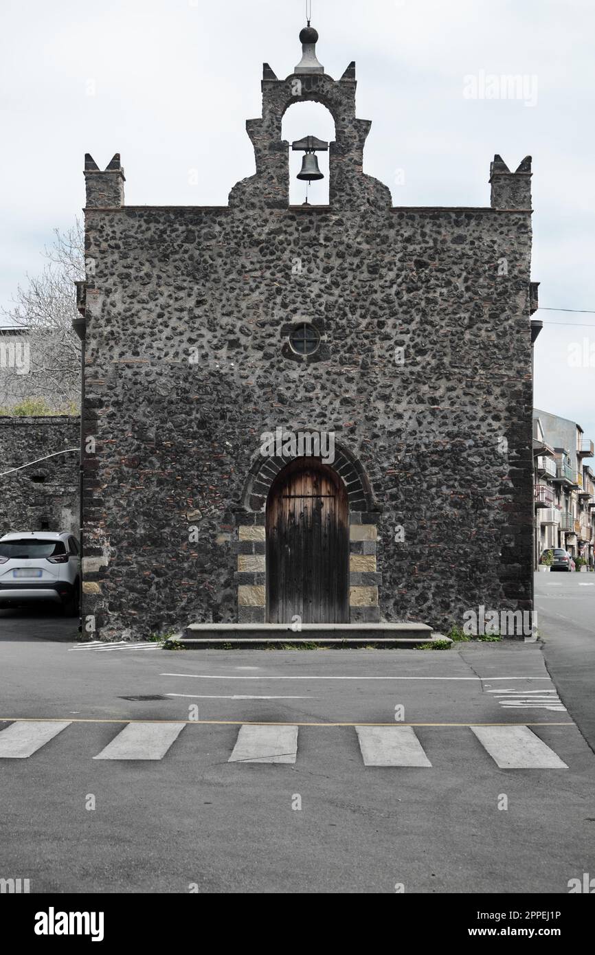 Chiesa medievale di Randazzo in Sicilia, Italia Foto Stock