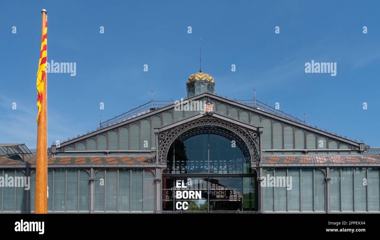 BARCELLONA, SPAGNA - 13 SETTEMBRE 2013: Vista esterna del Centro di Cultura e memoria El Born (CCM) a la Ribera Foto Stock