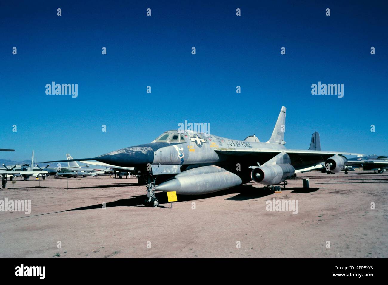 Il bombardiere 'Hustler' della Convair B 58, in mostra al Pima Air Musueum, vicino a Tucson, Arizona, Stati Uniti. Dicembre 1981 Foto Stock