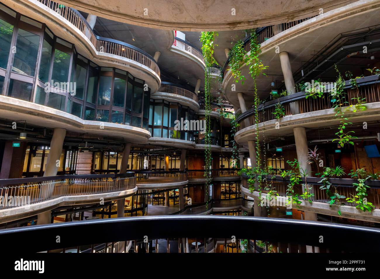 Singapore. Nanyang Technological University (NTU Singapore) progettato da Thomas Heatherwick Studio a Londra. Foto Stock