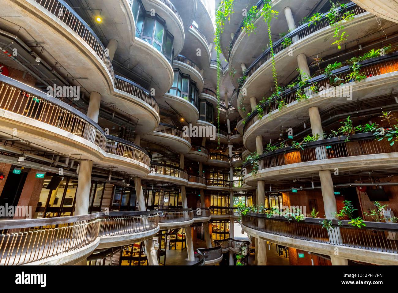 Singapore. Nanyang Technological University (NTU Singapore) progettato da Thomas Heatherwick Studio a Londra. Foto Stock