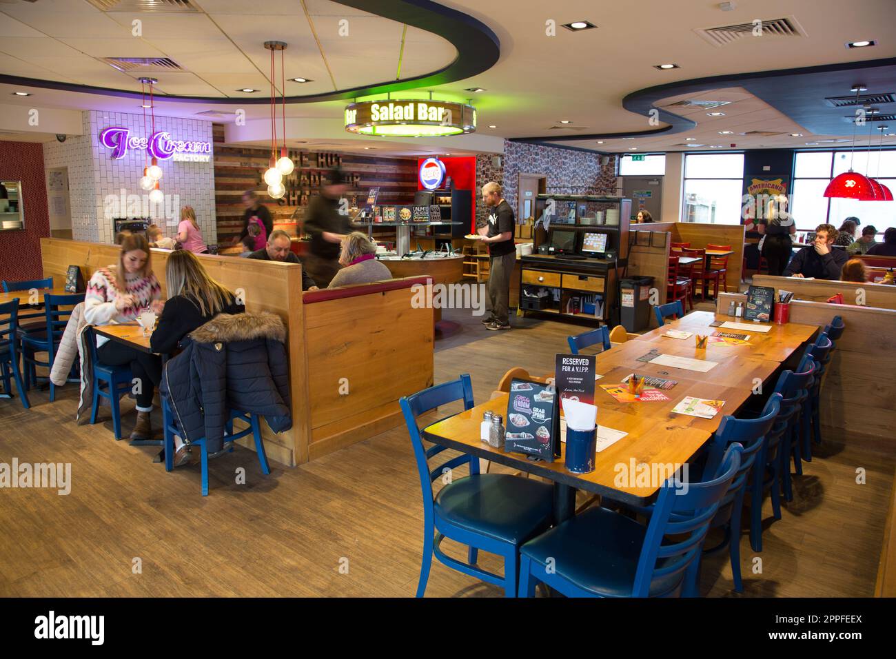 Pizza Hut ristorante interno Foto Stock