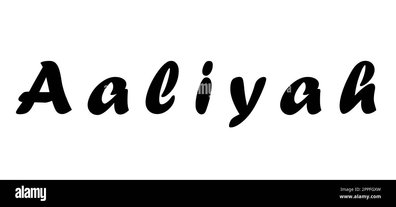 Semplice disegno con nome di testo per Aaliyah Foto Stock