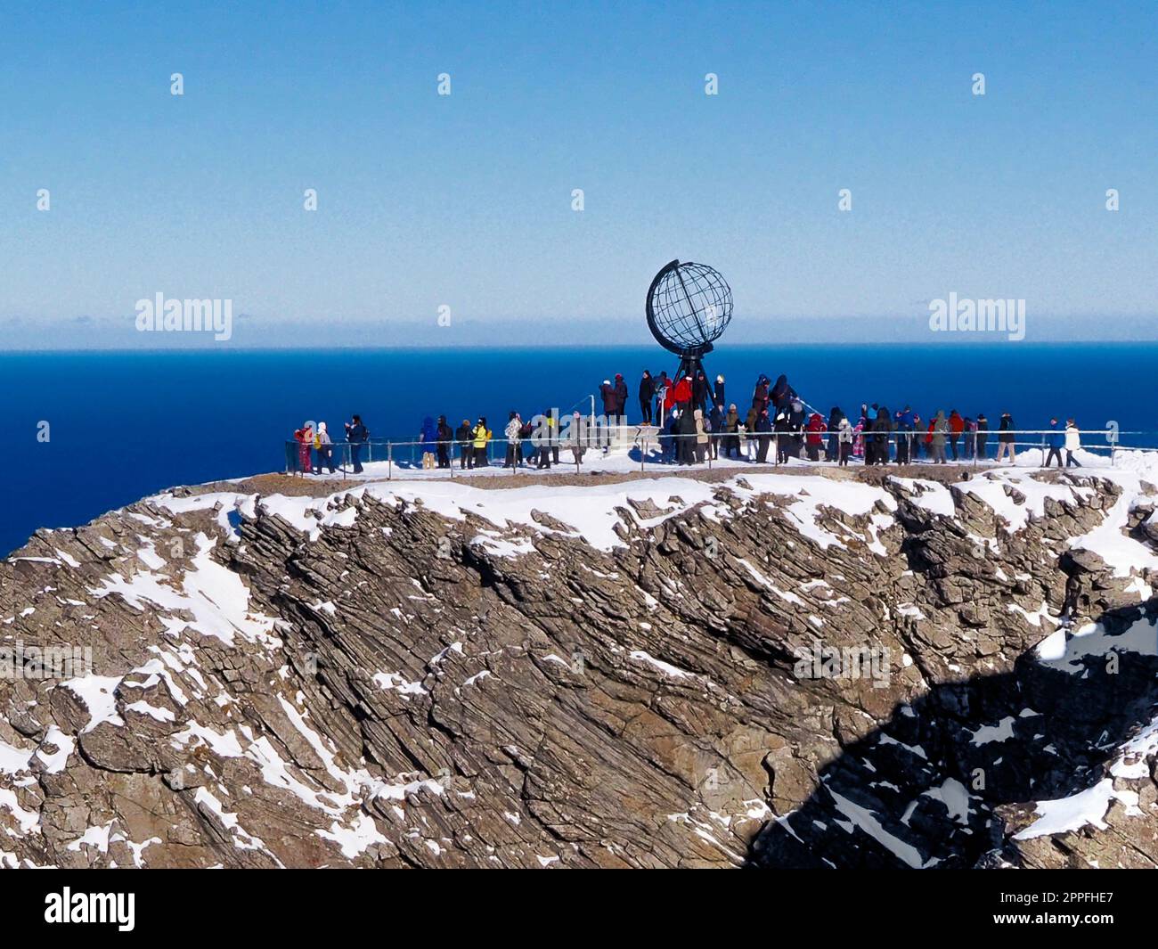 Norvegia, Troms og Finnmark - North Cape Globe Plateau Foto Stock