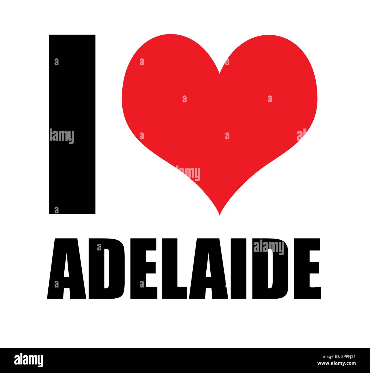 Adoro il design cittadino bianco Foto Stock