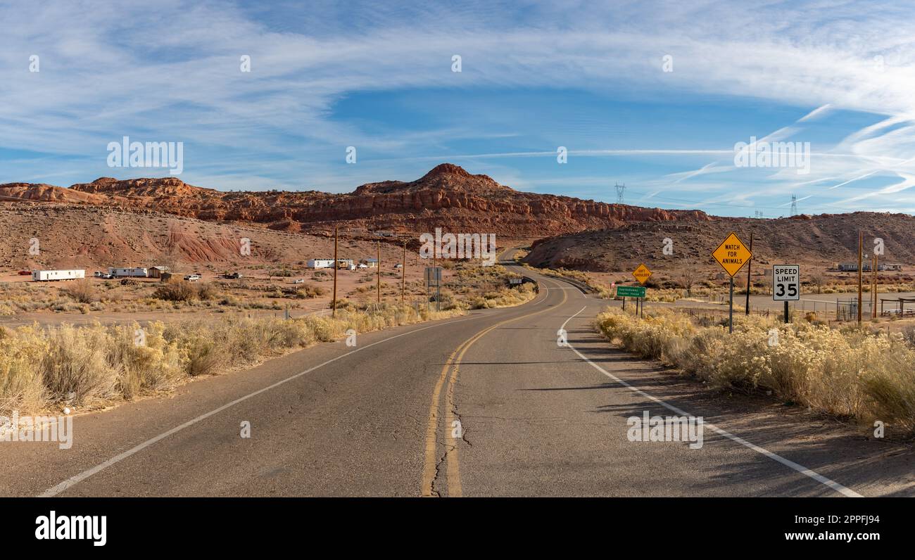 Coppermine Road and Landscape Foto Stock
