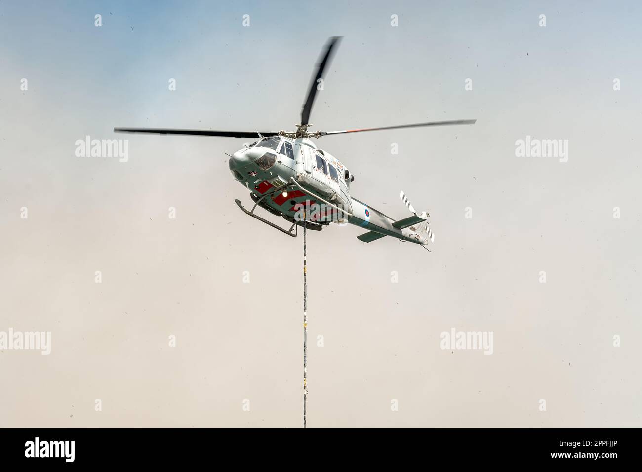 Primo piano di un elicottero antincendio Foto Stock