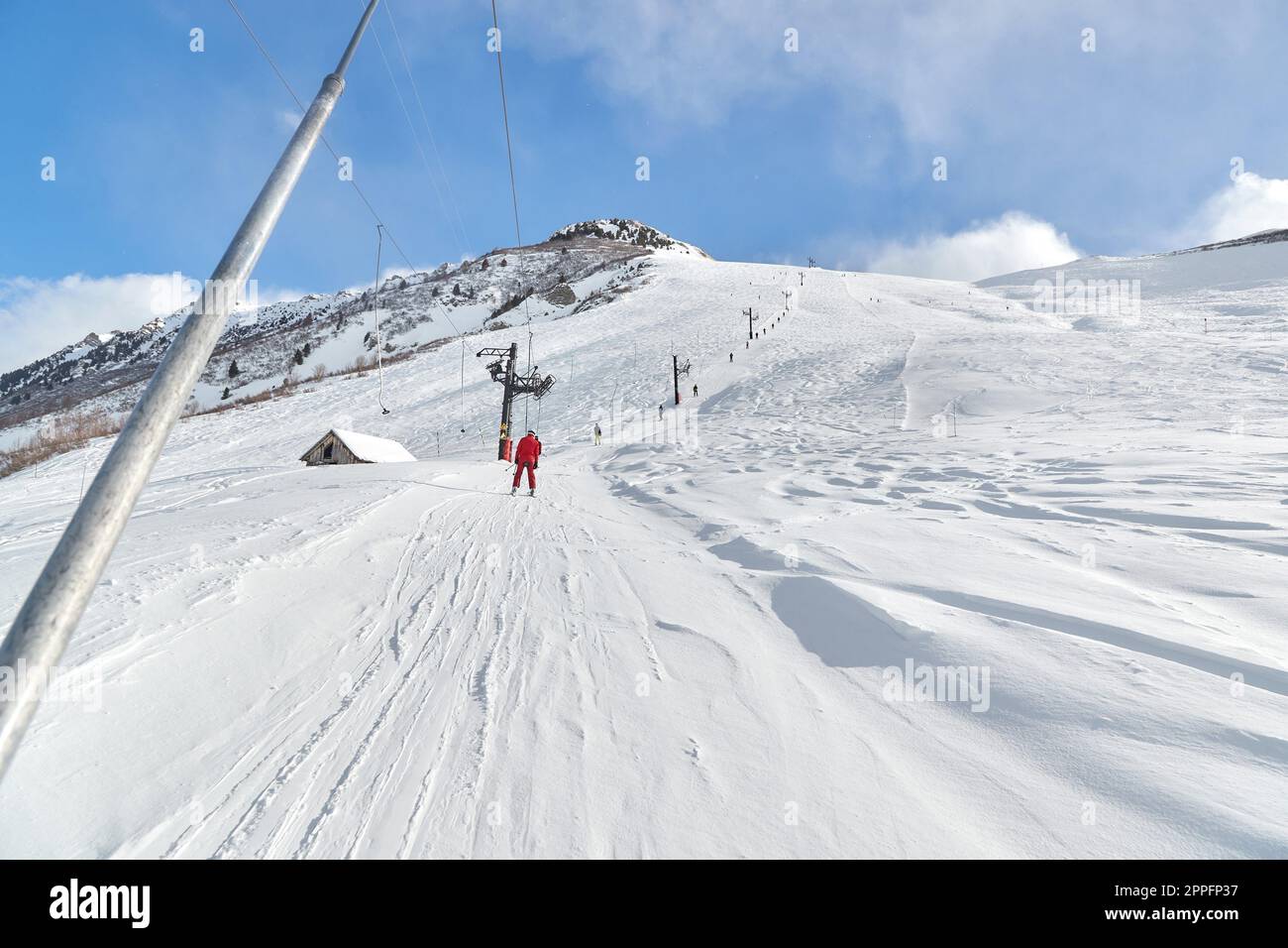 Traino skilift Foto Stock