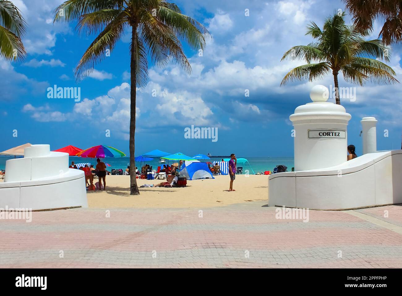 Spiaggia di Fort Lauderdale vicino a Las Olas Boulevard Foto Stock Spiaggia di Fort Lauderdale vicino a Las Olas Boulevard Foto Stock