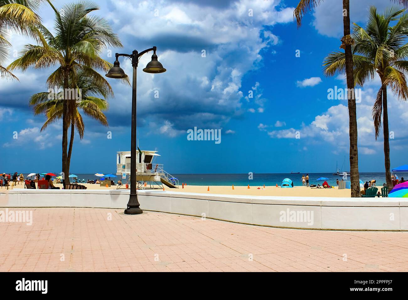 Spiaggia di Fort Lauderdale vicino a Las Olas Boulevard Foto Stock Spiaggia di Fort Lauderdale vicino a Las Olas Boulevard Foto Stock