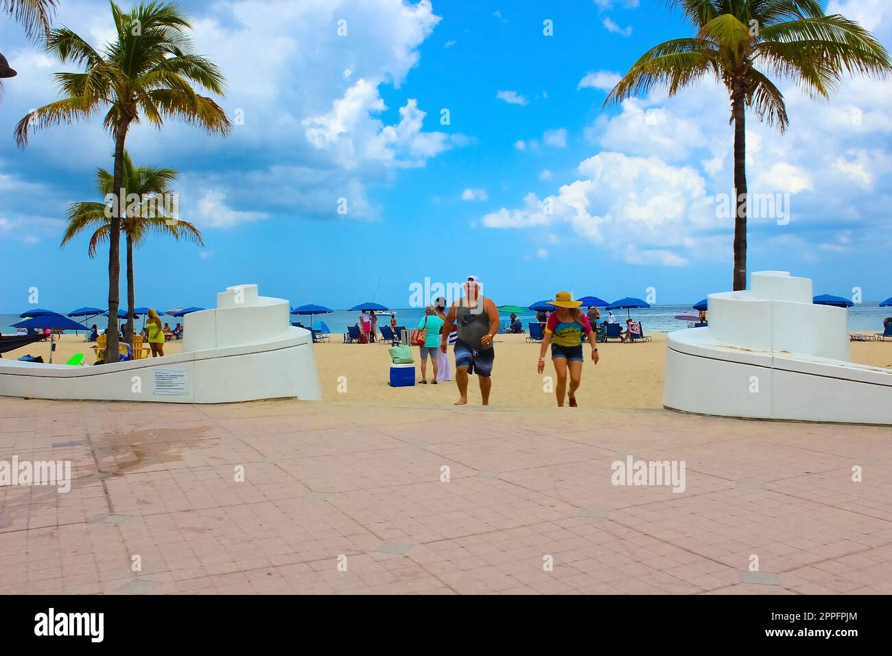 Spiaggia di Fort Lauderdale vicino a Las Olas Boulevard Foto Stock Spiaggia di Fort Lauderdale vicino a Las Olas Boulevard Foto Stock