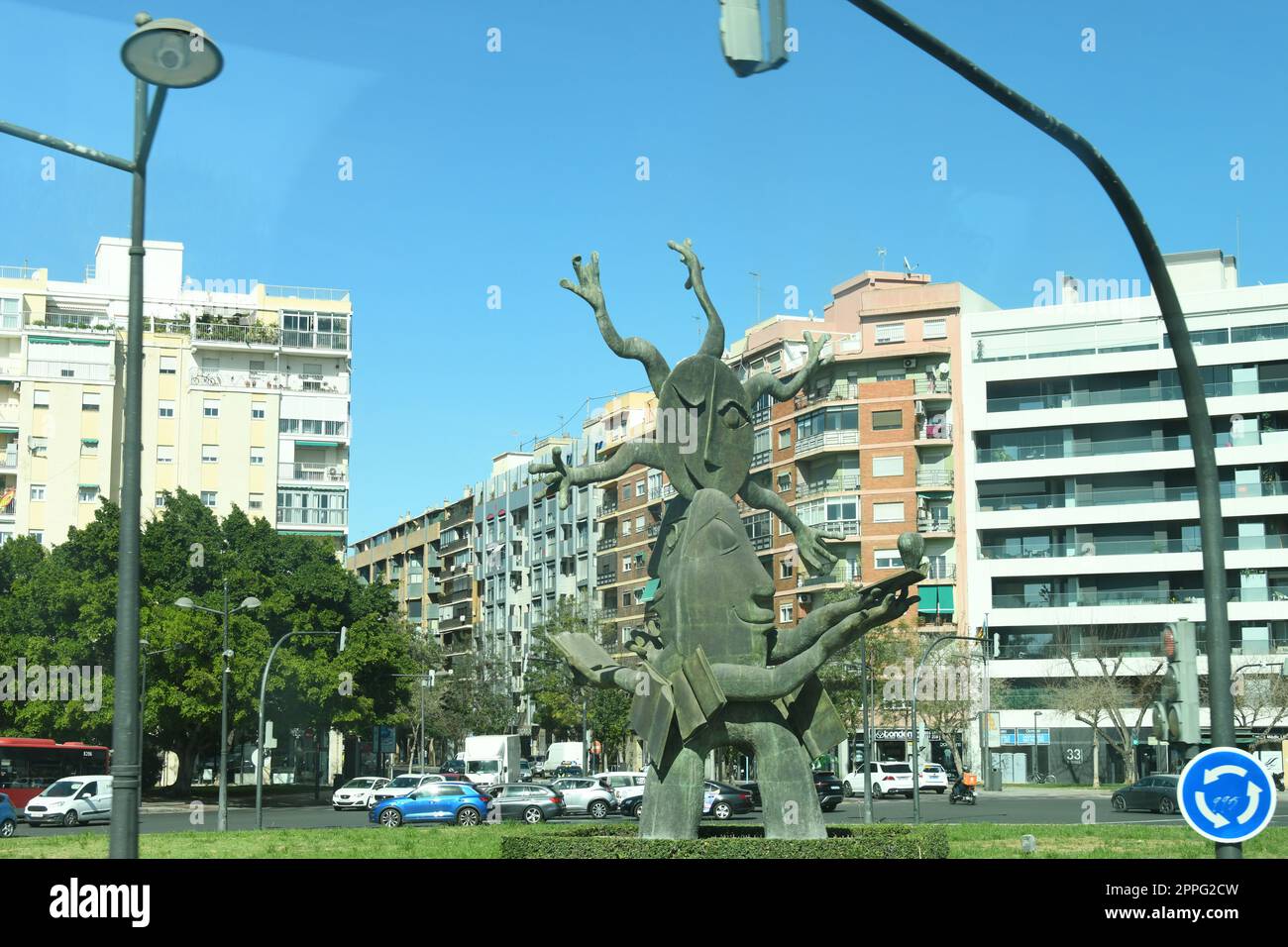 Vista sulla città, facciate di Valencia, provincia di Valencia, Spagna, marzo 2023 Foto Stock