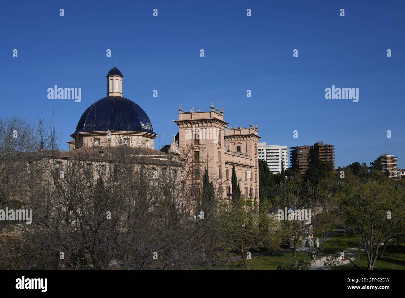 Vista sulla città, facciate di Valencia, provincia di Valencia, Spagna, marzo 2023 Foto Stock